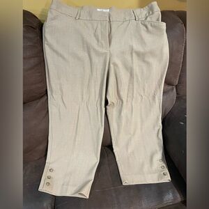 Womens Plus Capri Dress Barn 16W. EUC. Button Detail on bottom of leg